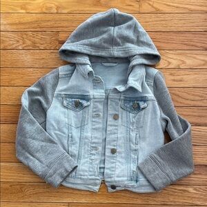 Wonder Nation Gray Denim Kids Jacket with Hood